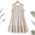 thumbnail image 5 of Sentmoon Plus Size Boho Dress Formal Sleeveless Crew Neck Sundresses for Women 2026 Vacation Solid Color Regular Fit Vacation Dresses for Women 2026 for Summer and Hot Weather Beige XL, 5 of 8