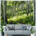 thumbnail image 4 of PRATYUS  Forest Wall Tapestry Nature Tree Trail Path Landscape Wall Hanging, Morning Sunshine Through Green Tree Wall Tapestries for Home Office Indoor and Outdoor Decor Painting, 4 of 6