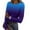 Dark Purple, variant on Womens Long Sleeve Shirts Tie-Dye Gradient Slim Fitted Bottom T-shirts Fashion Casual Shirts Pullover Ribbed Fall Spring Blouses Tee 2026 Red S