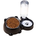 thumbnail image 1 of Stainless Steel Pet Bowl ， Feeder，Removable Cat Feeder and Water Dispenser，Two in One Partition Set， and Food Dispenser，Dog Water Dispenser，Slanted Design, 1 of 8