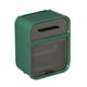 thumbnail image 1 of Caja de pañuelos montada en la pared, gran capacidad, impermeable, elegante, decorativa, práctica caja de almacenamiento de papel higiénico para el hogar, baño, verde, 1 of 5