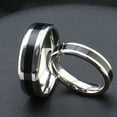thumbnail image 4 of Huanledash Men Women Black Band Ring Titanium Stainless Steel Fashion Jewelry Lover Gift, 4 of 8