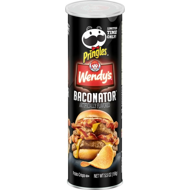Pringles Wendy's Baconator Potato Crisps Limited Time Only!, 5.5 oz