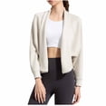 thumbnail image 1 of Cárdigan de moda para mujer, color liso, manga larga, cuello redondo, botones, informal, modal, 1 of 4