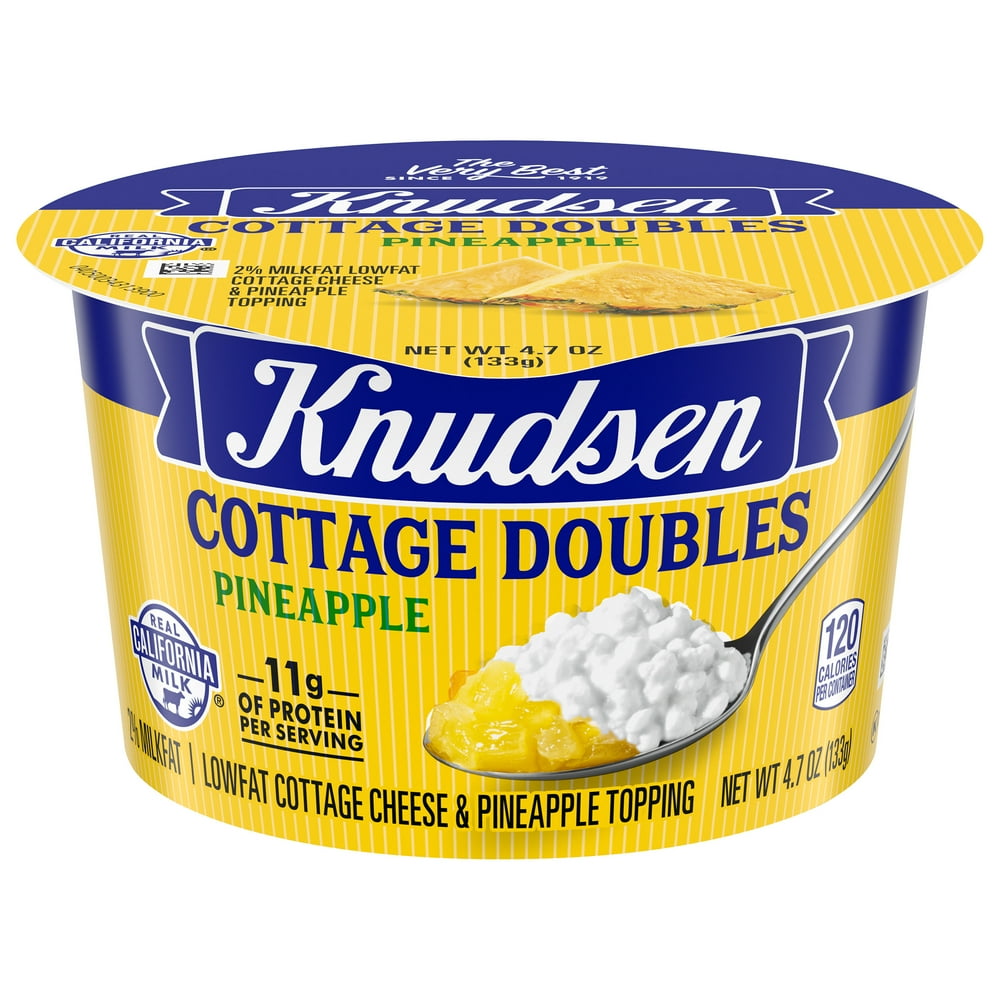 Knudsen Cottage Doubles Lowfat Cottage Cheese & Pineapple Topping with