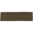 thumbnail image 1 of VHC Brands Burlap Black Check Runner Fringed 13x48 Country Rustic Kitchen Tabletop Design, Black and Tan, 1 of 2