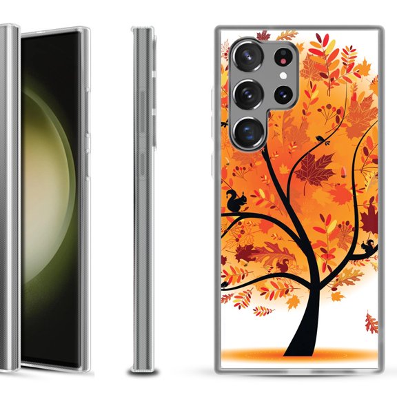 Shockproof Gel Phone Case for Samsung Galaxy S23 Ultra 5G, by OneToughShield ® - Golden Tree