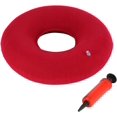 thumbnail image 1 of Cojín para hemorroides con almohada para coxis de donut, nuevo cojín inflable redondo para silla, soporte para cadera, cojín para asiento para hemorroides con bomba (rojo), 1 of 5