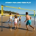 thumbnail image 5 of Patiassy Outdoor Portable Volleyball Net Set System for Backyard - Quick & Easy Setup Adjustable Height Steel Poles, PU Volleyball, Pump and Carrying Bag, 5 of 9
