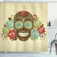 thumbnail image 1 of Ambesonne Sugar Skull Shower Curtain, Vintage Gothic Face, 69"Wx84"L, Multicolor, 1 of 3