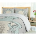 thumbnail image 5 of Ambesonne Sea Monster Duvet Cover Set, Messy Grumpy Octopus, 2-Calking, Pale Cadet Blue Eggshell, 5 of 7