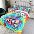 thumbnail image 3 of Tiny Toons Looniversity Conjunto de sábanas temático, trío de piezas, cómodo y amigable con la piel, diseño único, regalo de decoración para el hogar para familiares, amigos y fans,140cm *210cm, 3 of 6