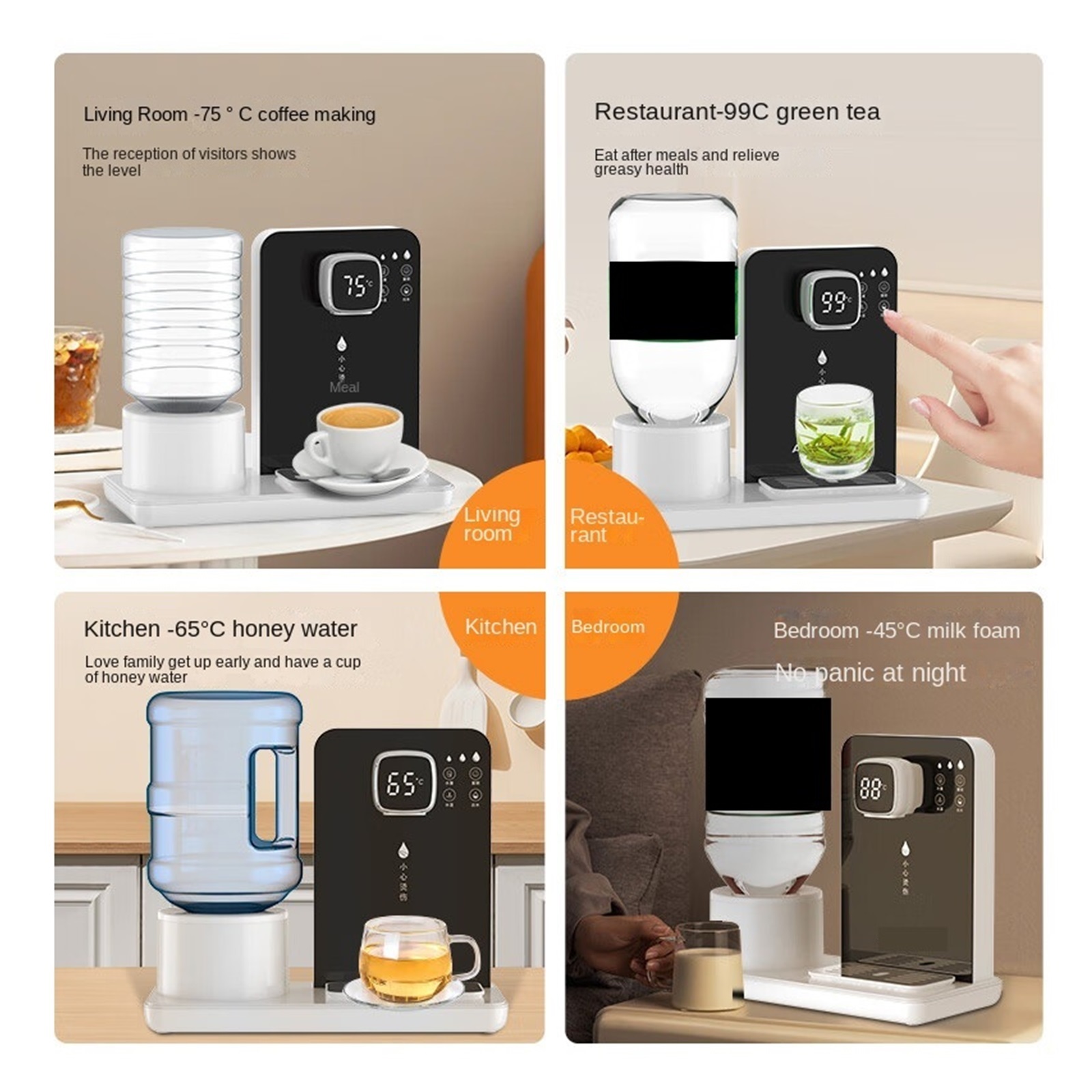 Office Mini Desktop Hot Water Dispenser Household Instant Desktop Tea Dispenser Water Bottle Pump Hot Water Dispenser ,Safety Performance