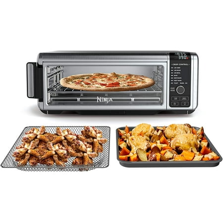 Restored Ninja SP101 Foodi 8-in-1 Digital Air Fry, Large Toaster Oven (Stainless Steel) (Refurbished)
