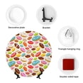 thumbnail image 4 of Honeii Color Donut Print Elegant Bone China Decorative Plate, Porcelain Plate,Art Crafts,Ceramic Ornaments for Home Office Wall Decor-8in, 4 of 6
