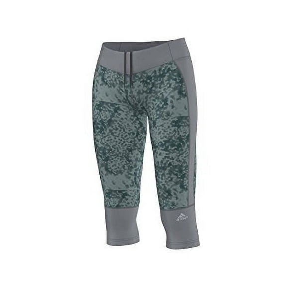 Womens adidas Supernova Clima Q4 Three-Quarter Graphic Tight, Black/Grey, Medium