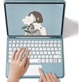 thumbnail image 2 of Keyboard Case For Ipad Air 5 2022/ipad Air 4 2020-touchpad Detachable Keyboard With Pencil Holder -slim Leather Folio Smart Cover For Ipad Air 5th/4th, 2 of 5
