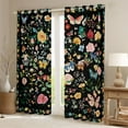 thumbnail image 2 of jejeloiu Colorful Flower Black Out Curtains,Rustic Floral Curtains Pack of 2 (42x63 Each),Ink Painting Art Bedroom Curtains For Men Women,Luxury Bedroom Decor, 2 of 6