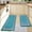 Celadon, variant on UNIWELL 2-Pack Boho Kitchen Rug Set, Non-Slip Machine Washable Vintage Floor Mats 17"x30"+17"x47" Grey