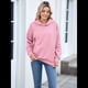 thumbnail image 4 of Sudadera con Capucha para Mujer, Informal, de Larga, Holgada, con Bolsillo. Rosa M, 4 of 9