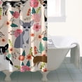 thumbnail image 4 of Chihuahua and Flower Florals Shower Curtain 36"x72" ,Bathroom Decorative Shower Curtains Set with 12 Hooks,Modern Waterproof Washable Shower Curtain, 4 of 6