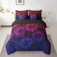 thumbnail image 2 of Castle Fairy Gradient Rose Twin Bedding Sets,Valentine's Day Bedding Comforter Set, 2 of 8