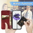 thumbnail image 5 of Allytech Flip Wallet Case for iPhone 16 Plus, Premium PU Leather Luxury Case with Kickstand & Card Slots, Strong Magnetic Closure Inner Soft TPU Shockproof Protective Case for Women Men - Red, 5 of 6