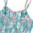 thumbnail image 6 of Sleeveless Summer Dresses Girls Spaghetti Strap Floral Vacation Tiered Dresses Casual Going Out Beach Outfits Green, 10 Years, 6 of 6