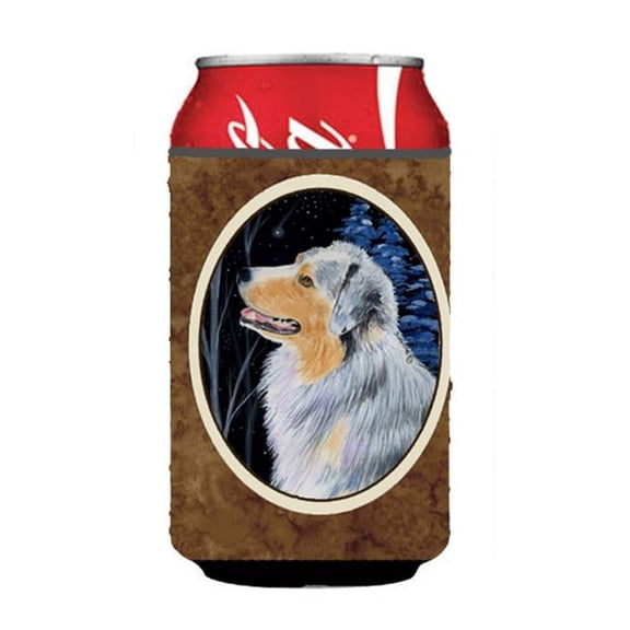 Starry Night Australian Shepherd Can Or bottle sleeve Hugger