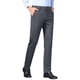 thumbnail image 2 of Pantalones casuales de hombre, de longitud completa, de alta elasticidad, resistentes a las arrugas, de talle alto, sin planchado, para negocios y formales., 2 of 5