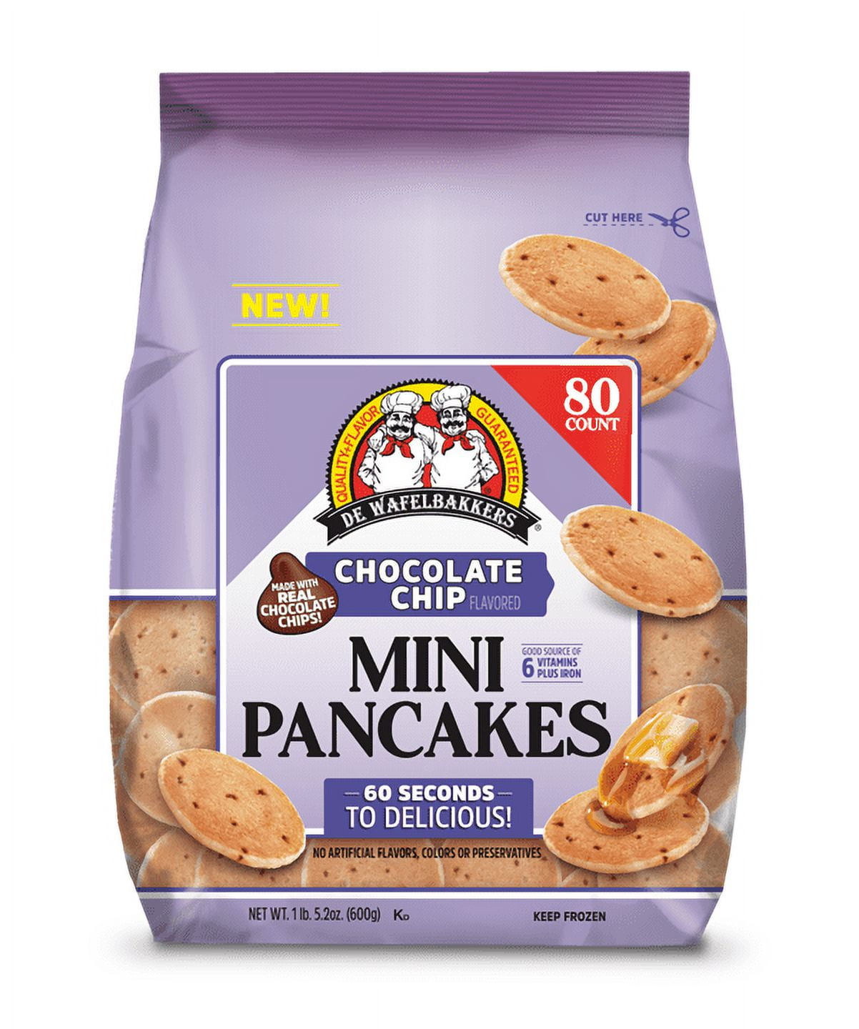 De Wafelbakkers Buttermilk Mini Pancakes, 1lb 12.2 oz, 80
