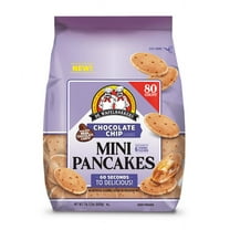 De Wafelbakkers Chocolate Chip Mini Pancakes, 1lb 12.2 oz, 80 Count Bag (Frozen)