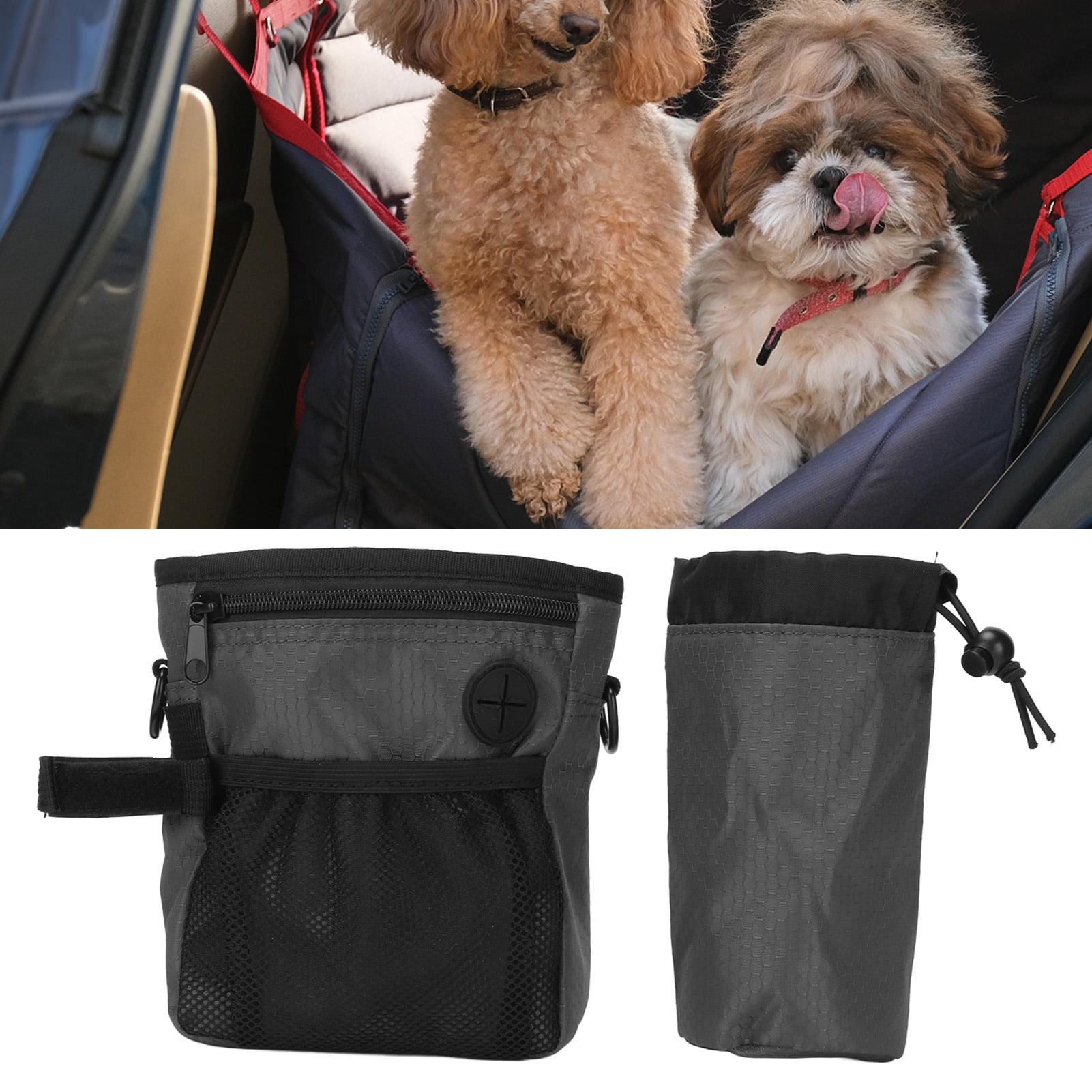 Dog Treat Pouch Bag, Sturdy Press Hook Dog Treat Training Bag