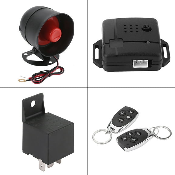 De Seguridad De Alarma De Automóvil Protección Universal Contra Contra Vehículos Antirrobo Con 2 Controles Remotos Y Sirena Para Camiones Y Suv De Automóviles Fáciles De