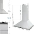 thumbnail image 6 of Kitchen Hood, Wall Mount Range Hood 30 inch with 2m Duct, Touch Control, Timer, 400CFM for Ductless/Ducted Convertible Stove Kitchen, 6 of 8