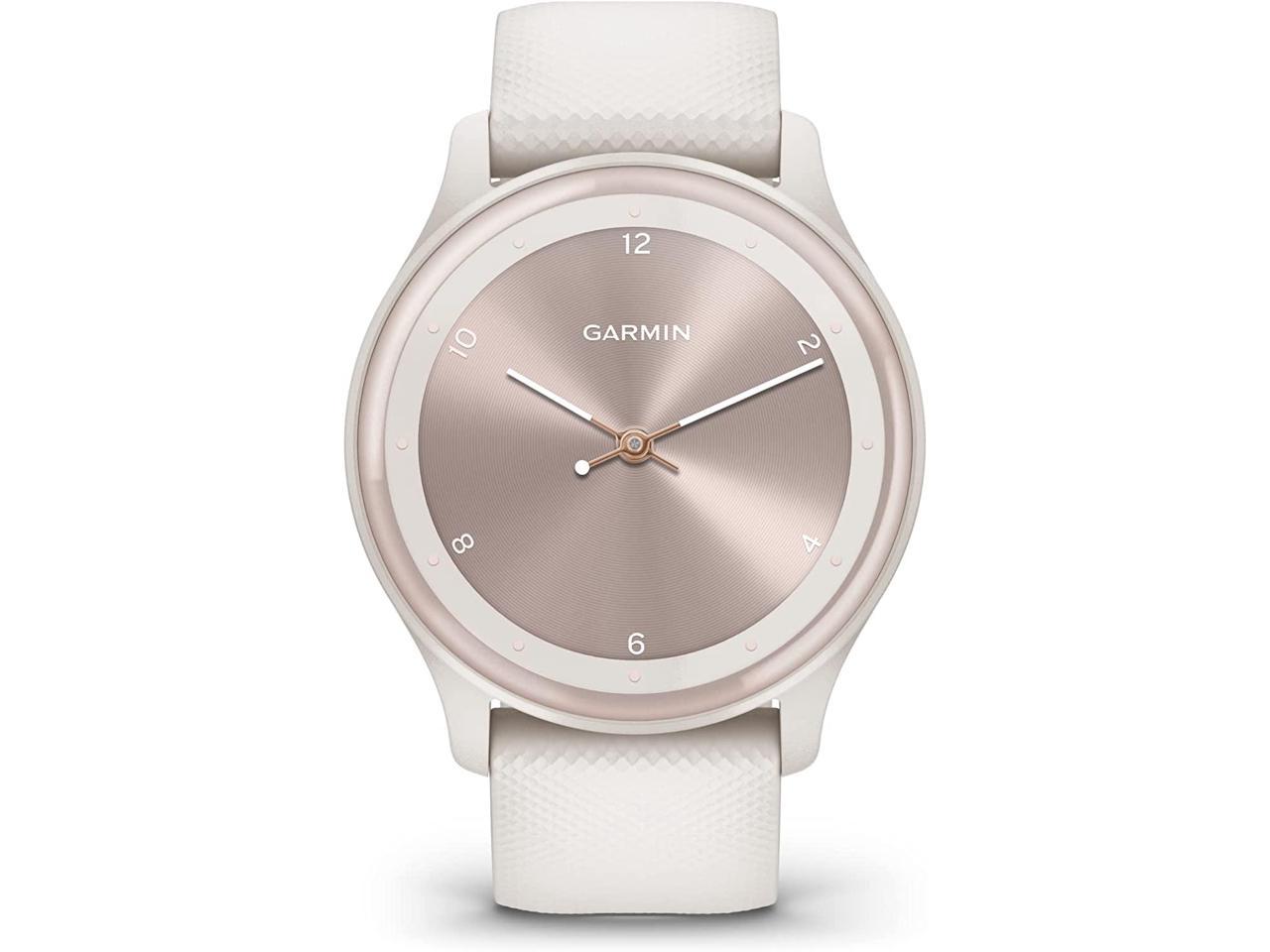Garmin vivomove Sport 40mm Smart Watch, Ivory with Silicone Band
