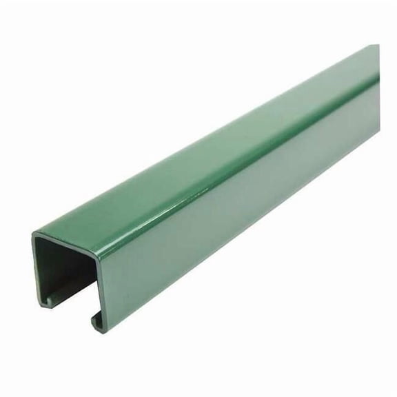 Single Channel Strut, Solid, Steel, Painted, None Hole Size, Green