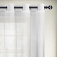 thumbnail image 2 of JIUZHEN Gray Ombre Grommet Sheer Curtains 84 Inches Long Semi Sheer Voile Gradient Light Filtering Window Drapes for Bedroom Living Room, Set of 2 Panels, 52 x 84 Inches Long, 2 of 7