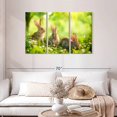 thumbnail image 2 of Elephant Stock Rabbits By The Meadow Wall Art - Horizontal Multi Panel Canvas - Living Room Wall Decor - Animal Multi Panel - Green And Yellow Decor - 45" x 28", 2 of 8