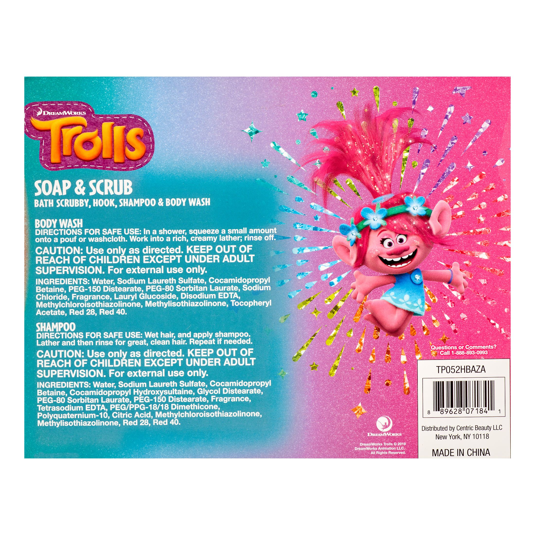 DreamWorks Trolls 4-Piece Soap and Scrub Body Wash and Shampoo Set - image 4 of 5