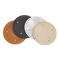 thumbnail image 4 of 4pcs PU Leather Bag Bottom 30x10cm/11.8x3.9" Oval Bag Base Bags Insert Cushion Base Nail Bottom Shaper with Holes for DIY Knitting Crochet Bags Handbag Tote Bucket Purse 4 Colors, 4 of 8