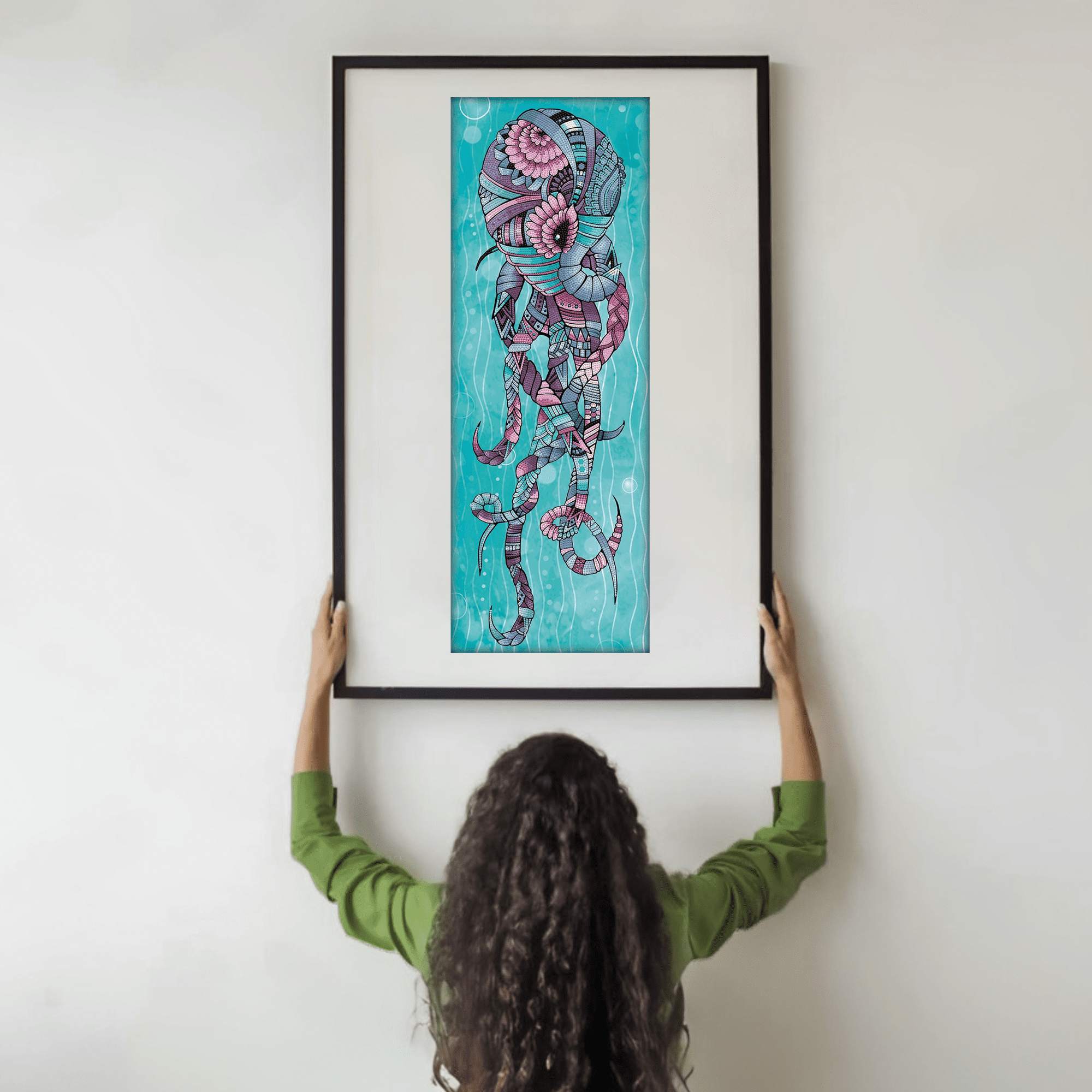 Diamond Dotz Octopus Dance Animal Diamond Painting Kits for Adults - Diamond Art Kits a Relaxing Creative Craft Kit with Dotz Gems 29.5"x10.6"