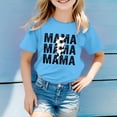 thumbnail image 2 of T-Shirts d'Été pour Filles, Imprimé Lettres, Manches Courtes, Basiques, Col Rond, Sport, Taille 8-9T, 2 of 4