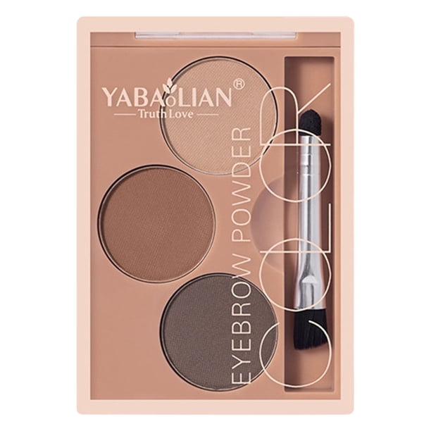 Fiudx Ofertas De La Semana Polvo De Cejas De Tres Colores Para Mujer Y Lápiz De Cejas Femenino De Tres Colores A Prueba De Sudor Reparación Natural