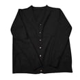 thumbnail image 3 of Women's Knit Top 2026 Fall Spring Sweaters Lightweight V-Neck Long Sleeve Open Front Button Up Knitted Cardigans Outerwear Black L, 3 of 4