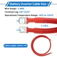 thumbnail image 6 of Unique Bargains 1 Pc Battery Inverter Cable 2 AWG Gauge 4FT 3/8" Lug 5/16" Lug Battery Cable Universal for Car Vehicle Boat RV Solar Tinned Copper Red, 6 of 7