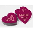 thumbnail image 4 of Inkdotpot 50 Pack Real Rose Gold Foil Paper Tag Made With Love Wedding Favor Hang Tag, 4 of 6
