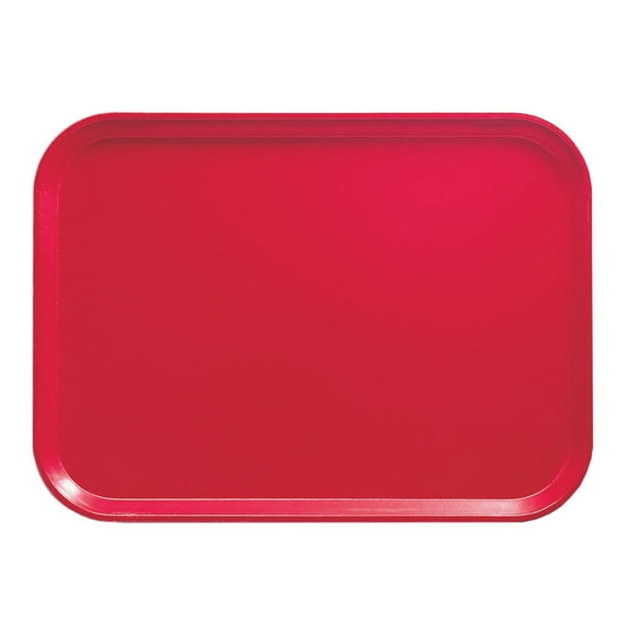 Cambro 1826521 Fiberglass Camtray® Cafeteria Tray - 25 3/4"L x 17 4/5"W, Cambro Red- Case of 6