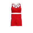 thumbnail image 1 of Conjuntos deportivos de Yoga para mujer, chándal de 2 piezas, Sujetador deportivo, Leggings de cintura alta, pantalones cortos de gimnasio, ropa de entrenamiento, 1 of 4