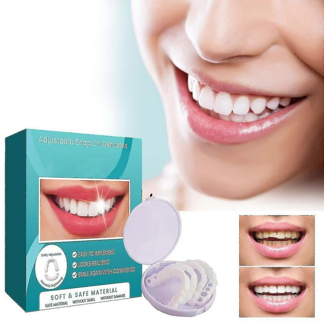 Denture Teeth Temporary Fake Teeth For Snap On Instant Confidence Smile, Dental Veneers For Temporary Teeth Restoration